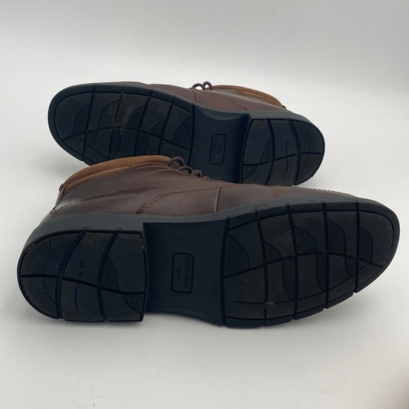 Dockers Dark Brown Leather Ankle Boots mens 11 office casual grandpa Y2K Work - Picture 9 of 13